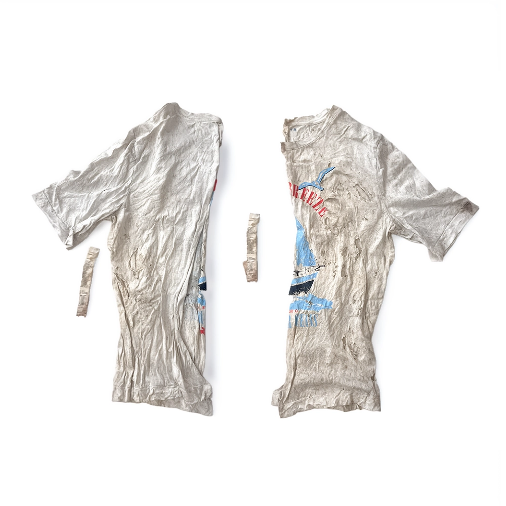 T-shirt excavation after 24 weeks 