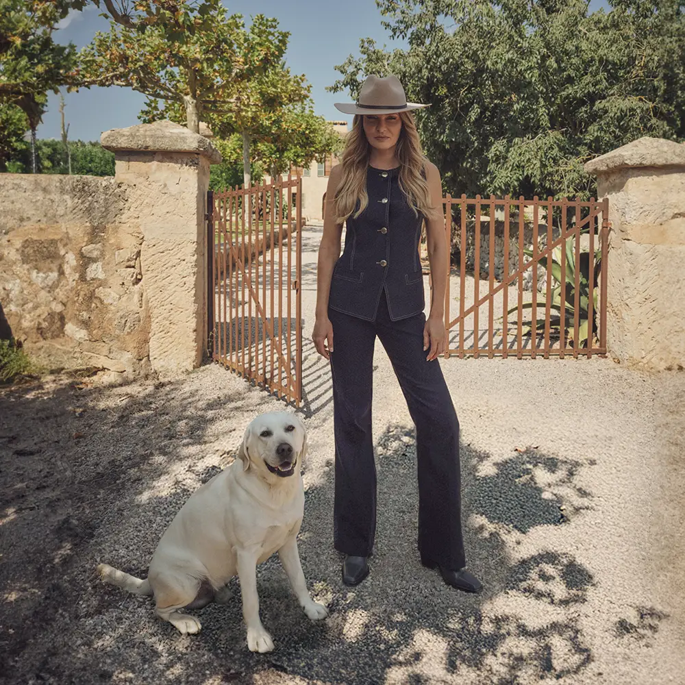 Katarina Kyvalova with her dog Cooper