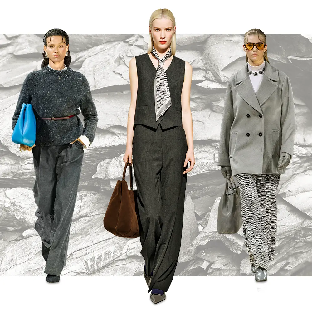Grey catwalk looks