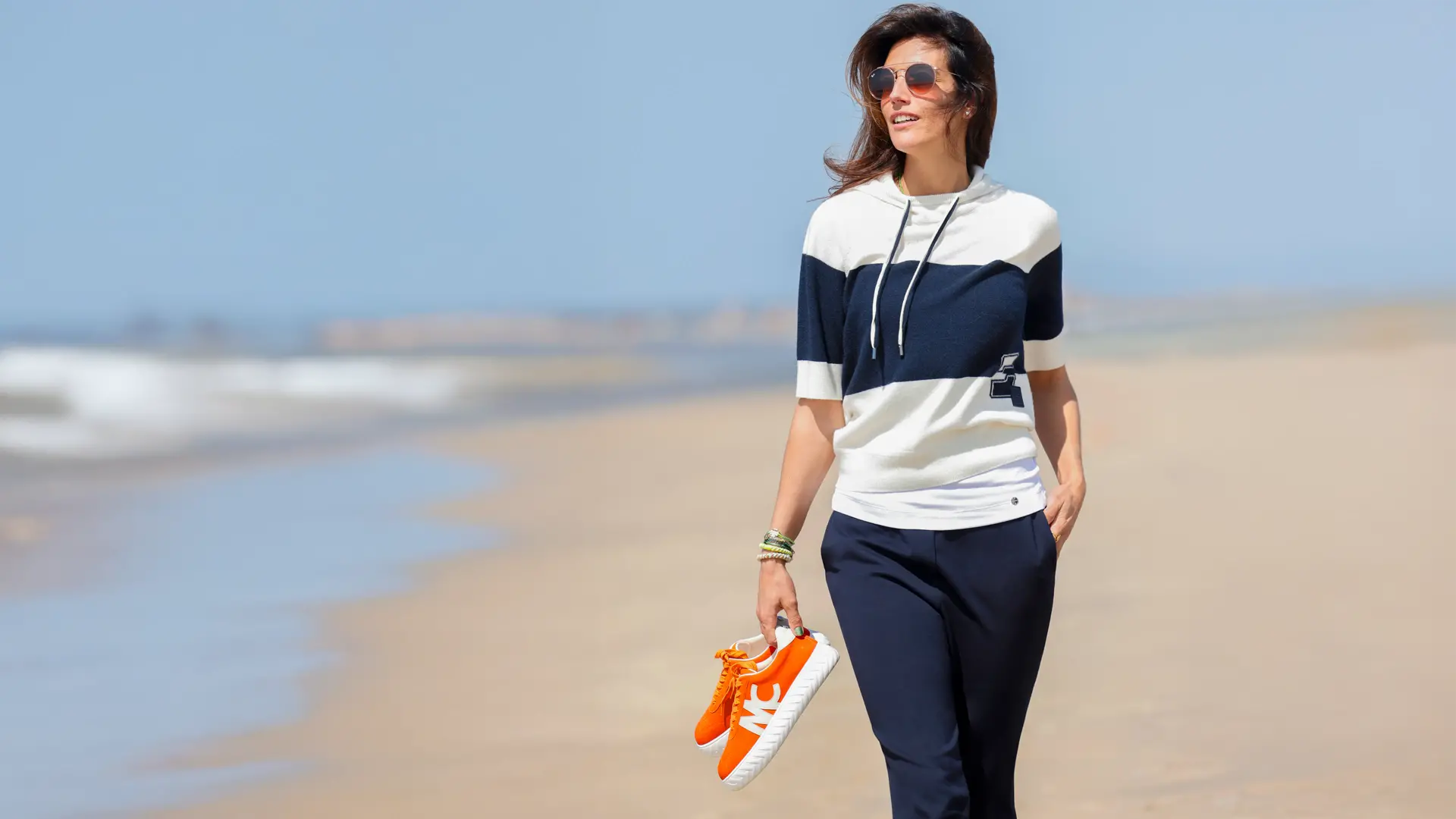 Focus on suede sneakers with thick soles, shoes category