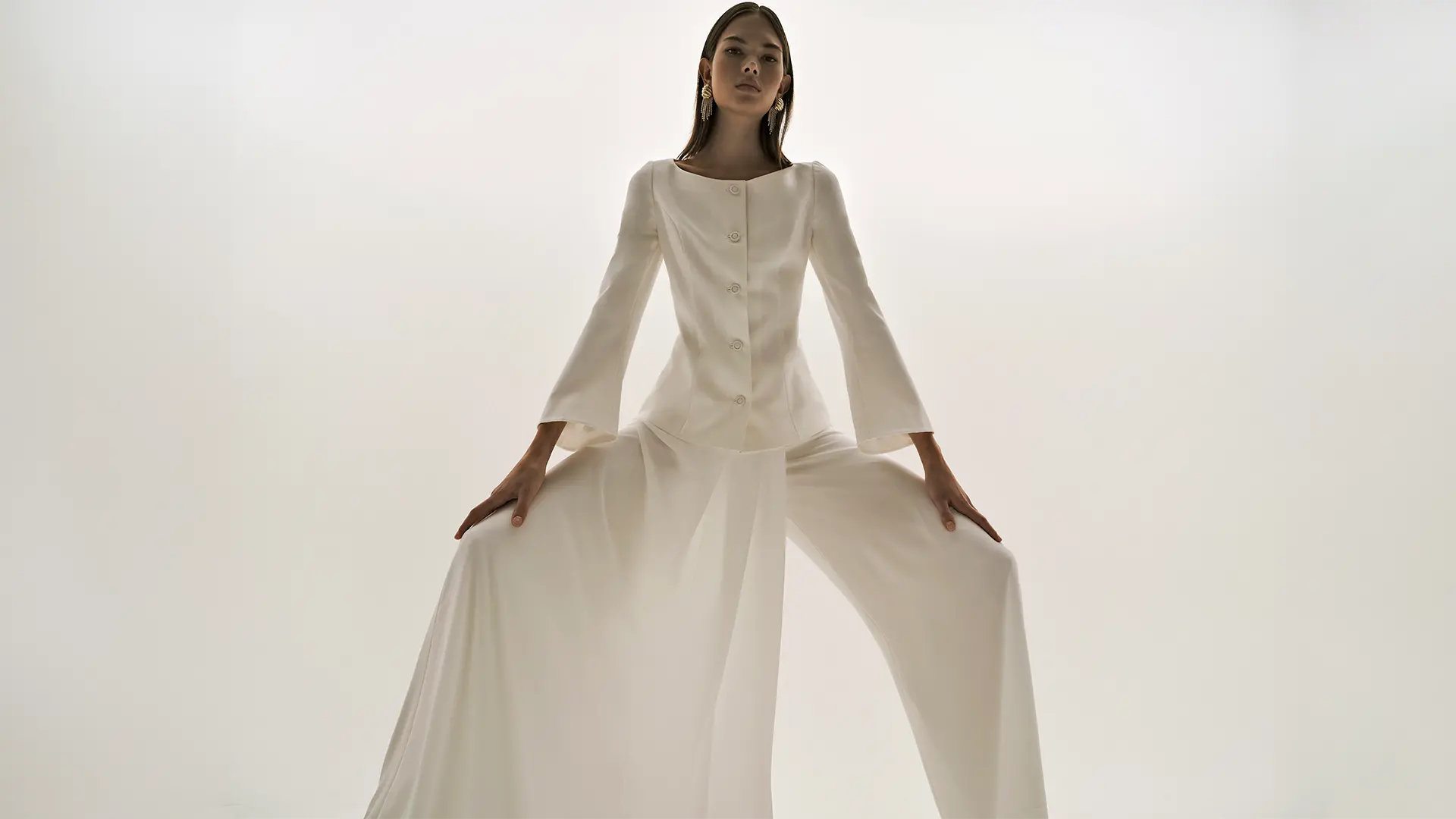 Glamour blanc Tailleur-pantalon