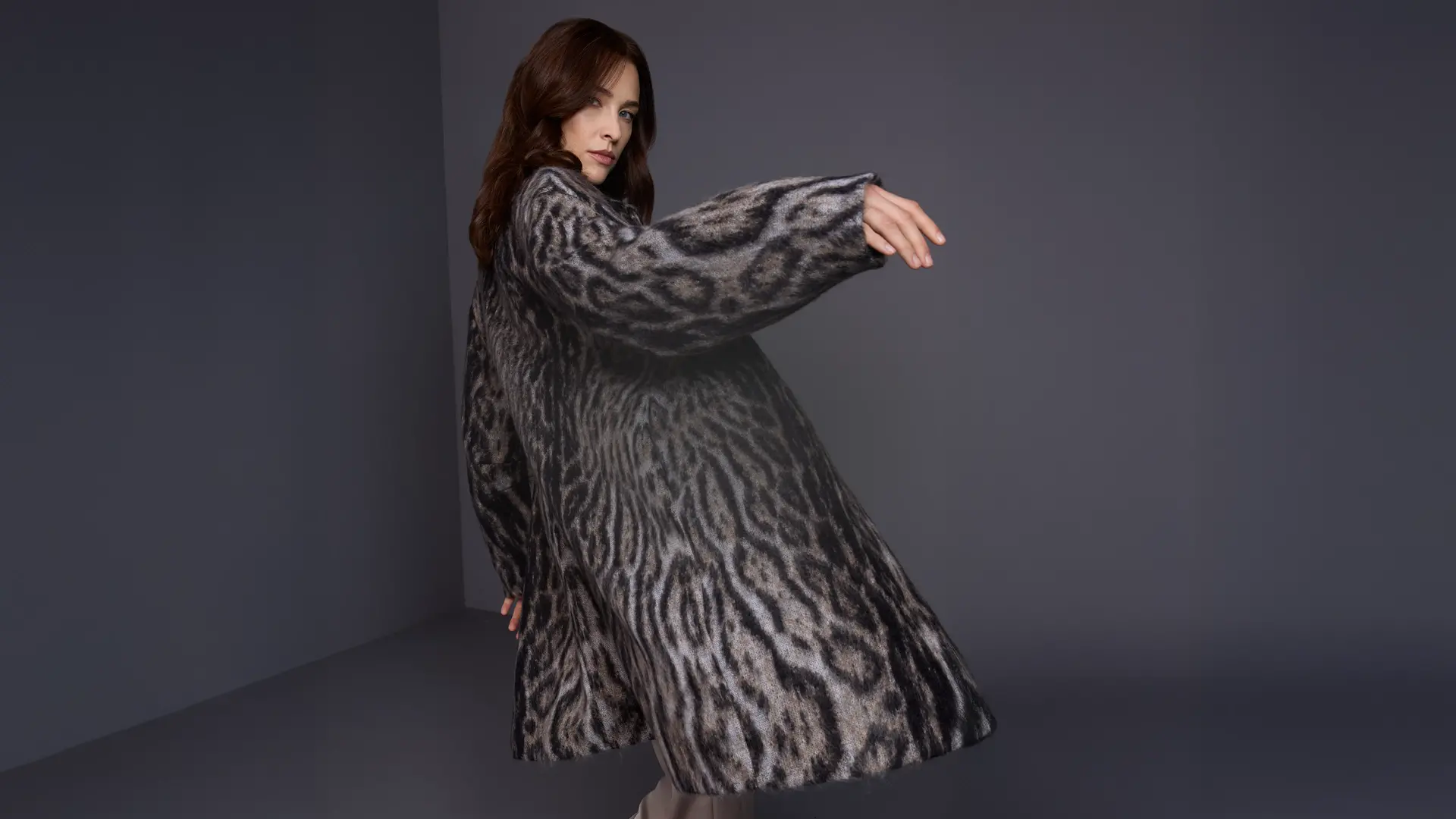 ‘Knitted in Germany’ ozelot coat