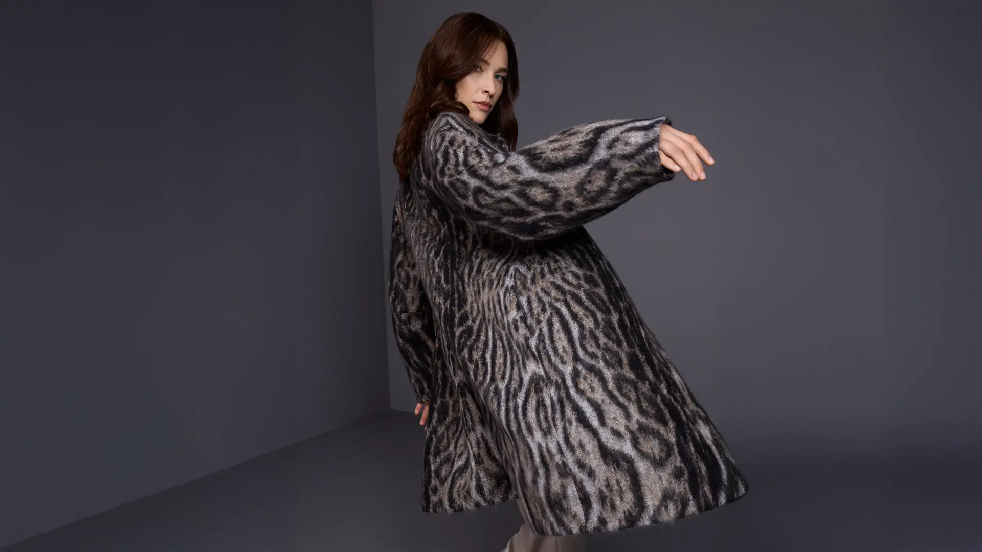 ‘Knitted in Germany’ ozelot coat