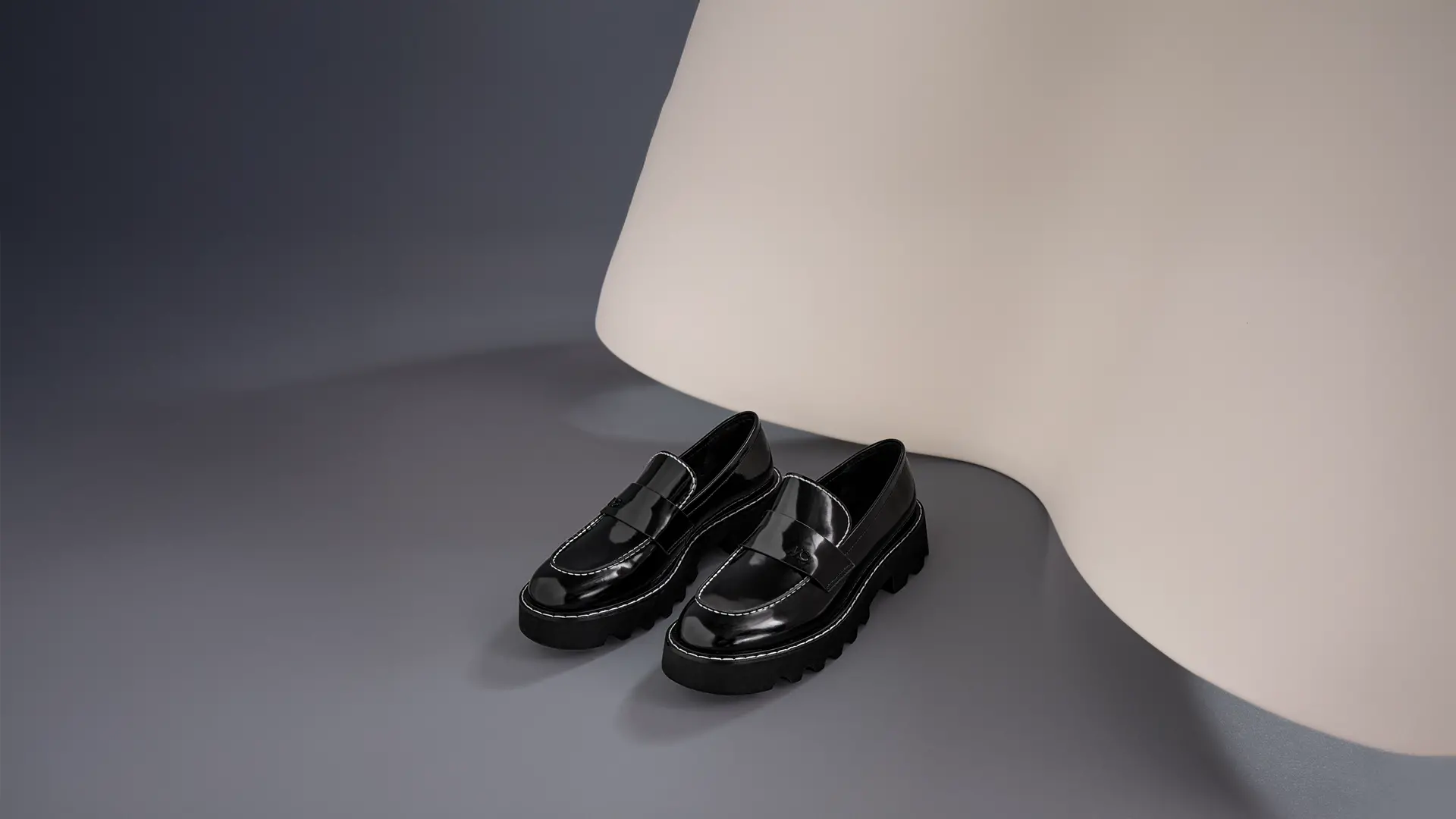 Loafers with chunky soles