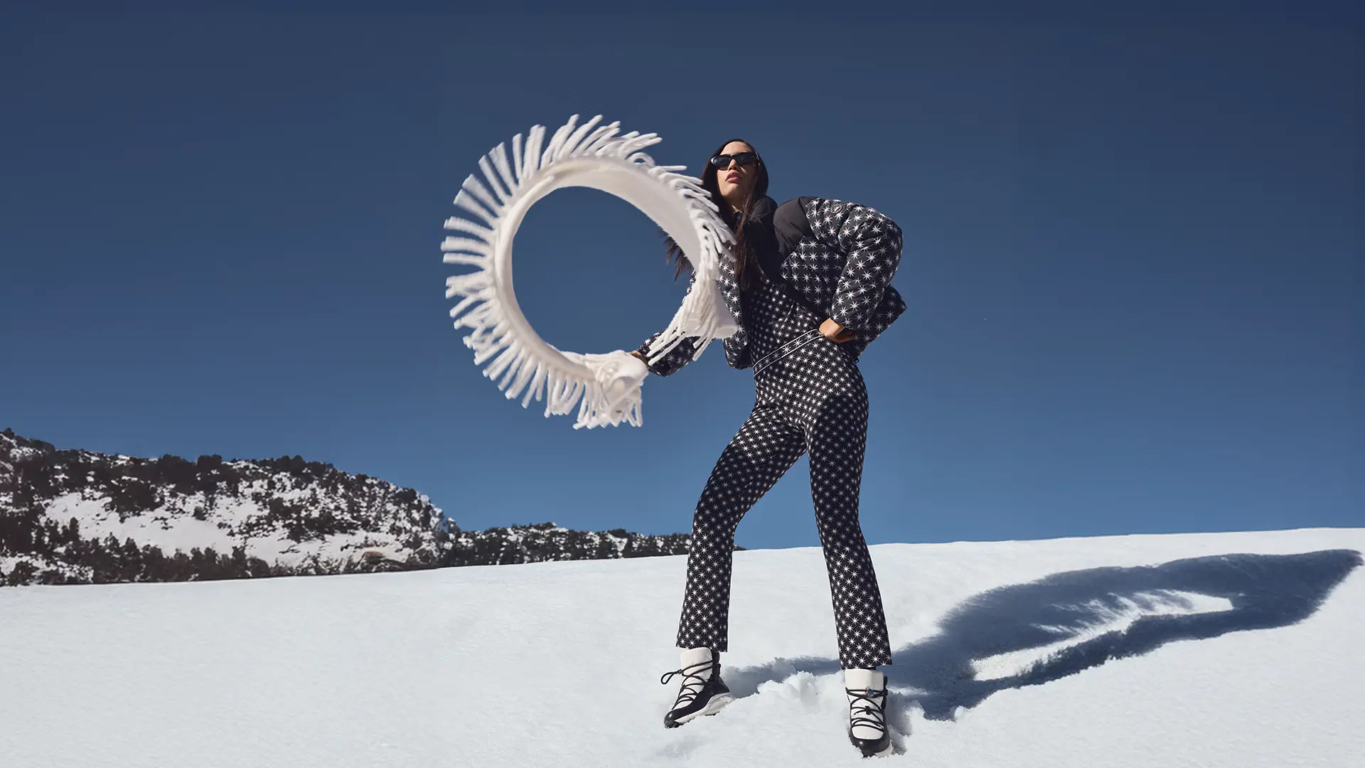 Knuffelige, dikke sjaal van een hoogwaardig alpacamengsel