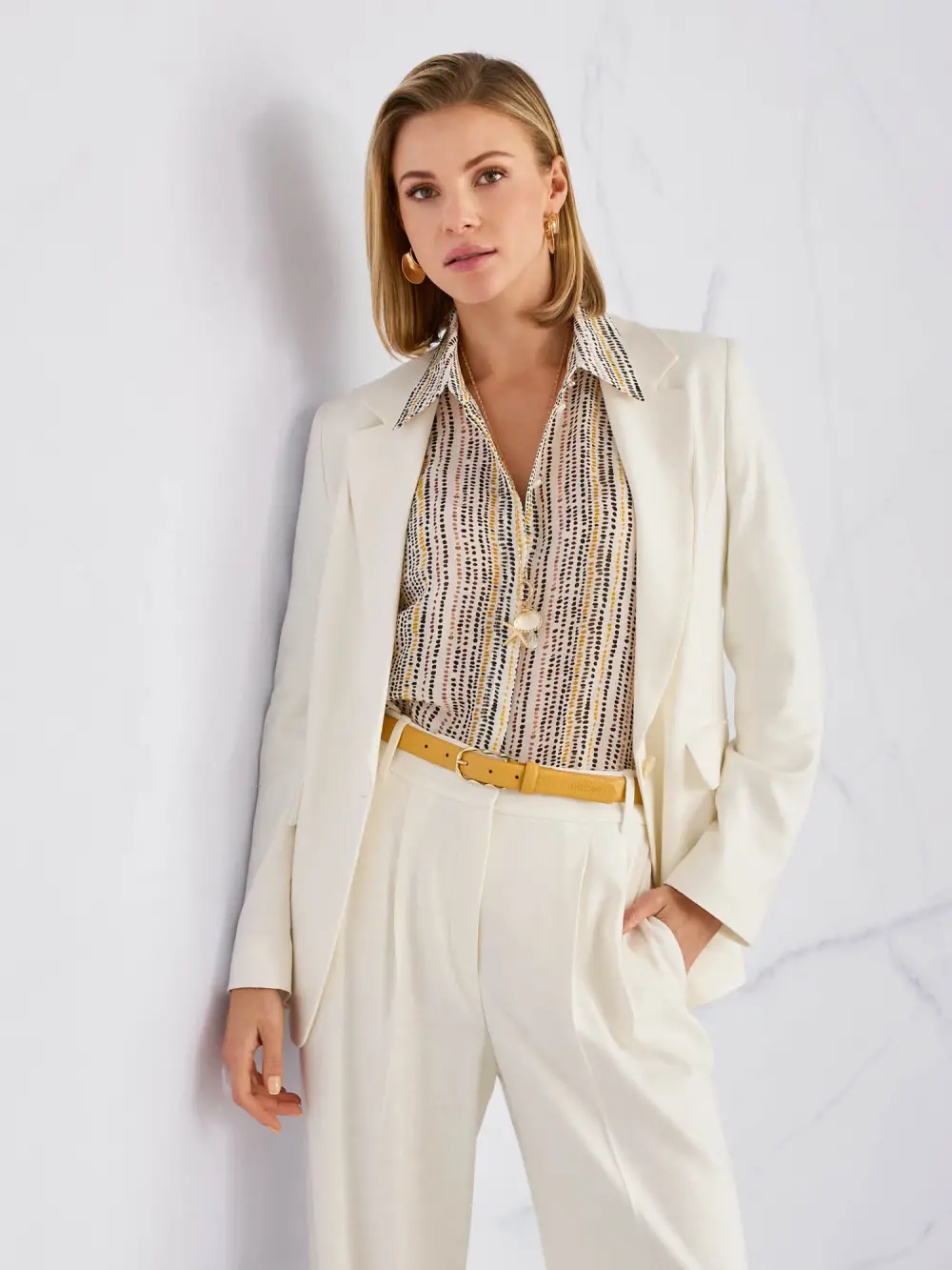 Viscose blazer with loose fit