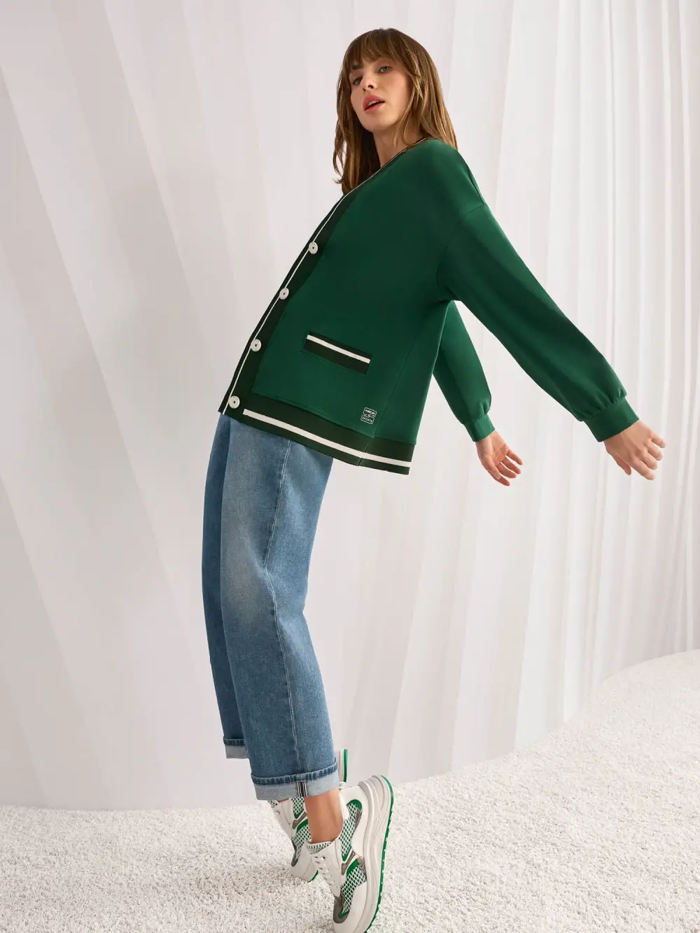 FENDOU feminine jeans with drawstring