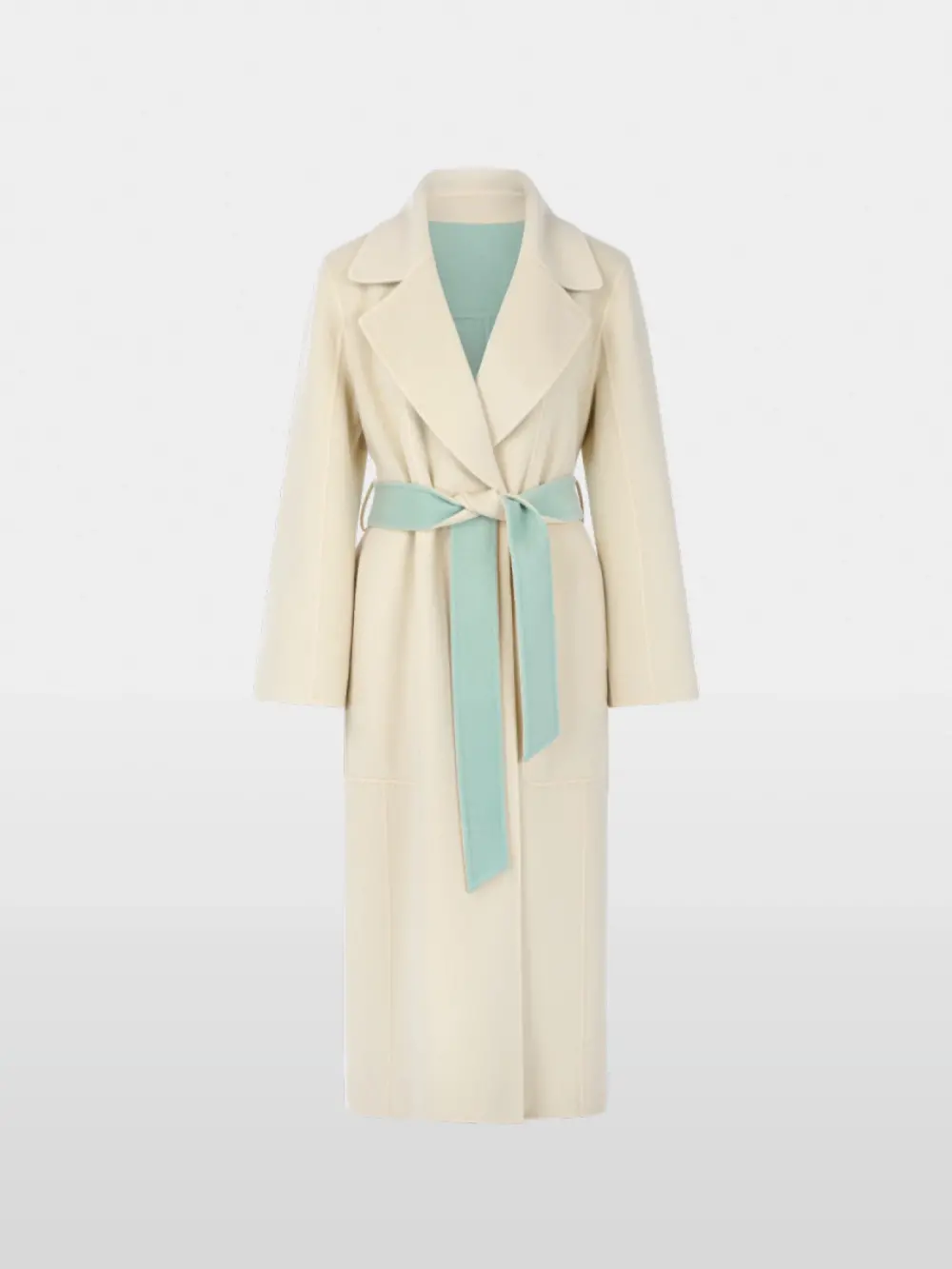 Manteau réversible luxueux en laine