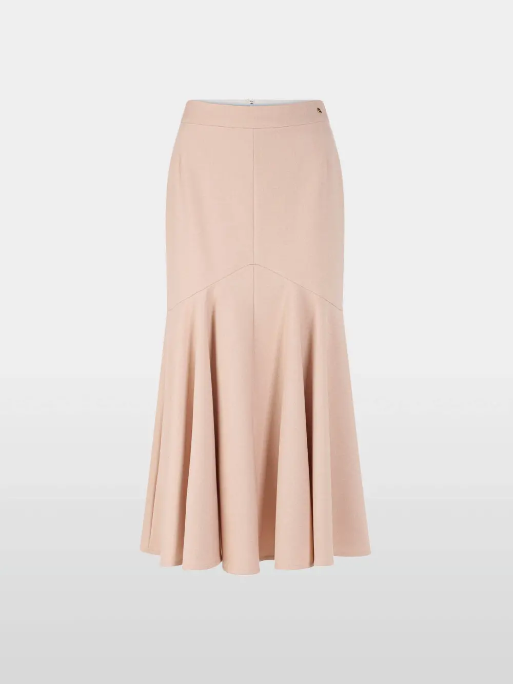 Midi skirt with voluminous hem