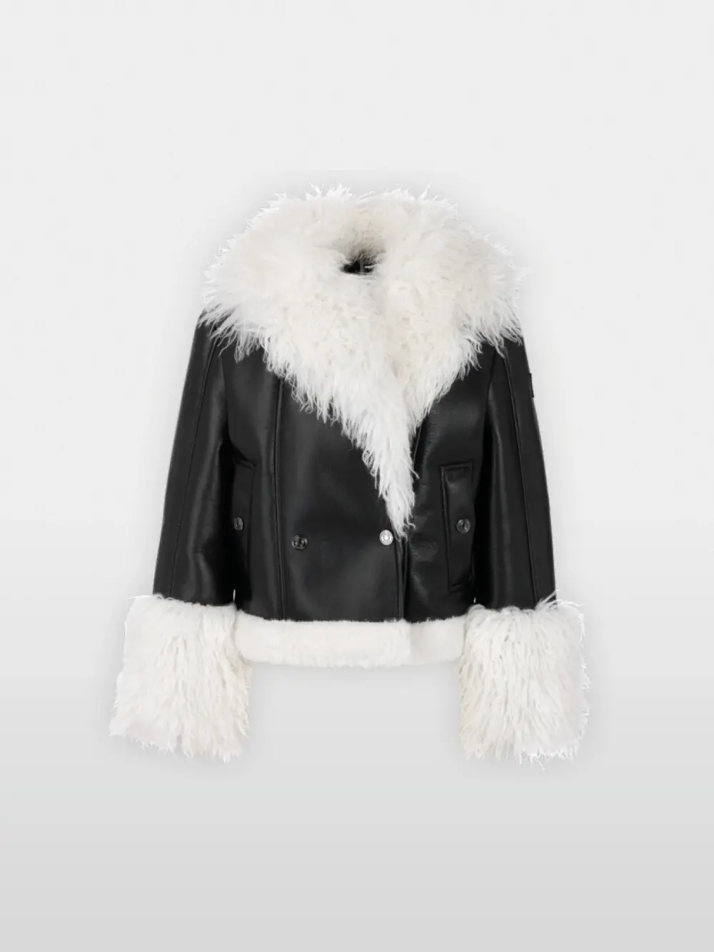 Jacket with faux fur trim