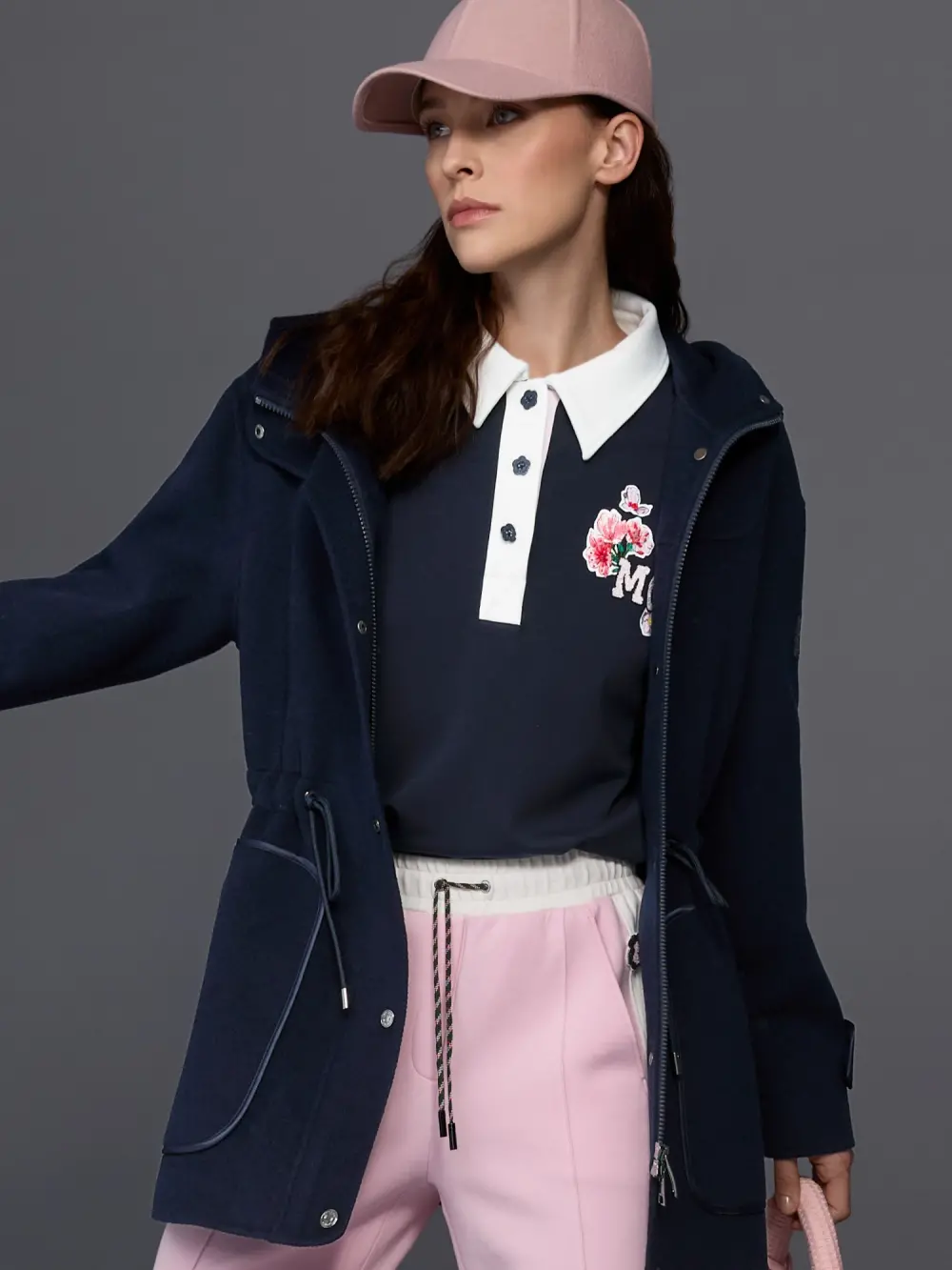 Sweat-shirt à col polo