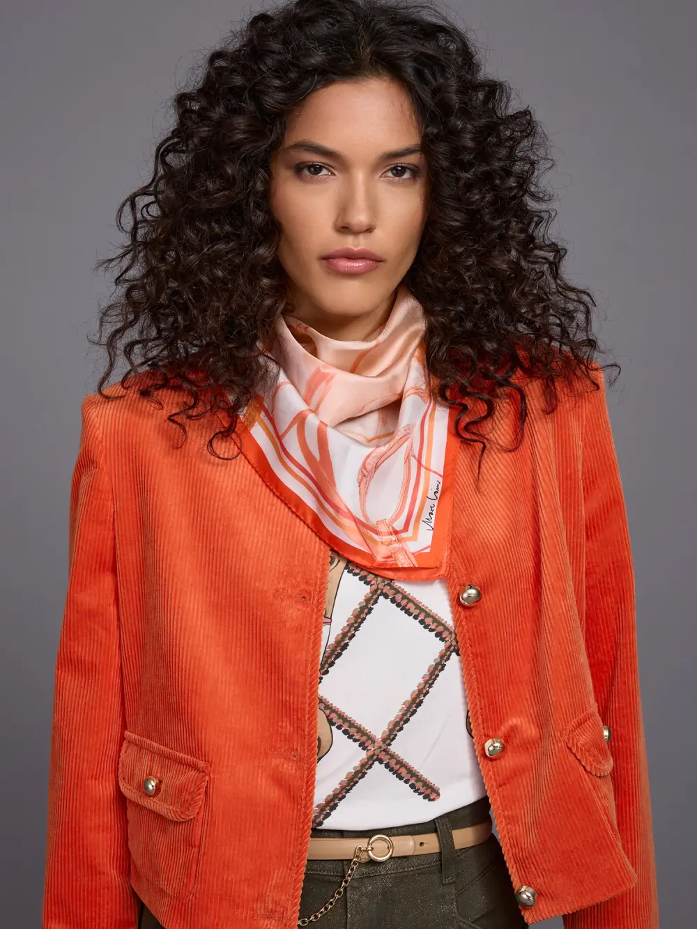 Square silk scarf