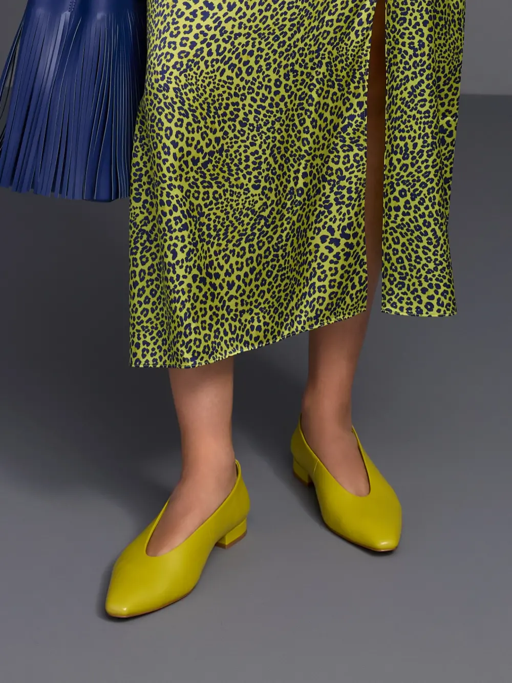 Leather ballerina flats