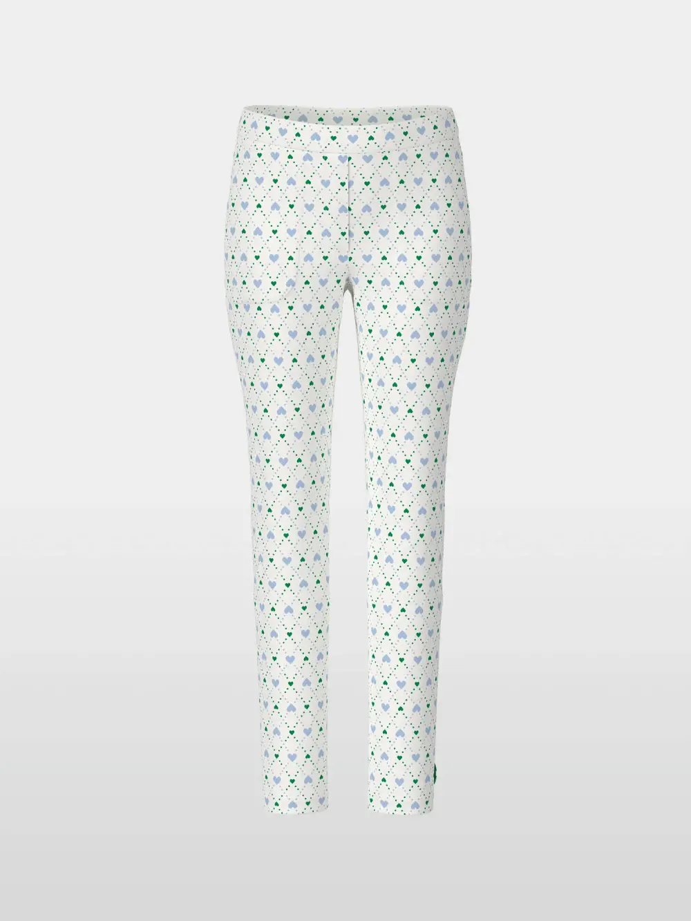 SOFIA heart print scuba jersey trousers