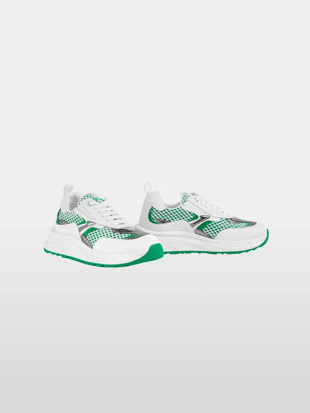 Trainers in a mix of materials