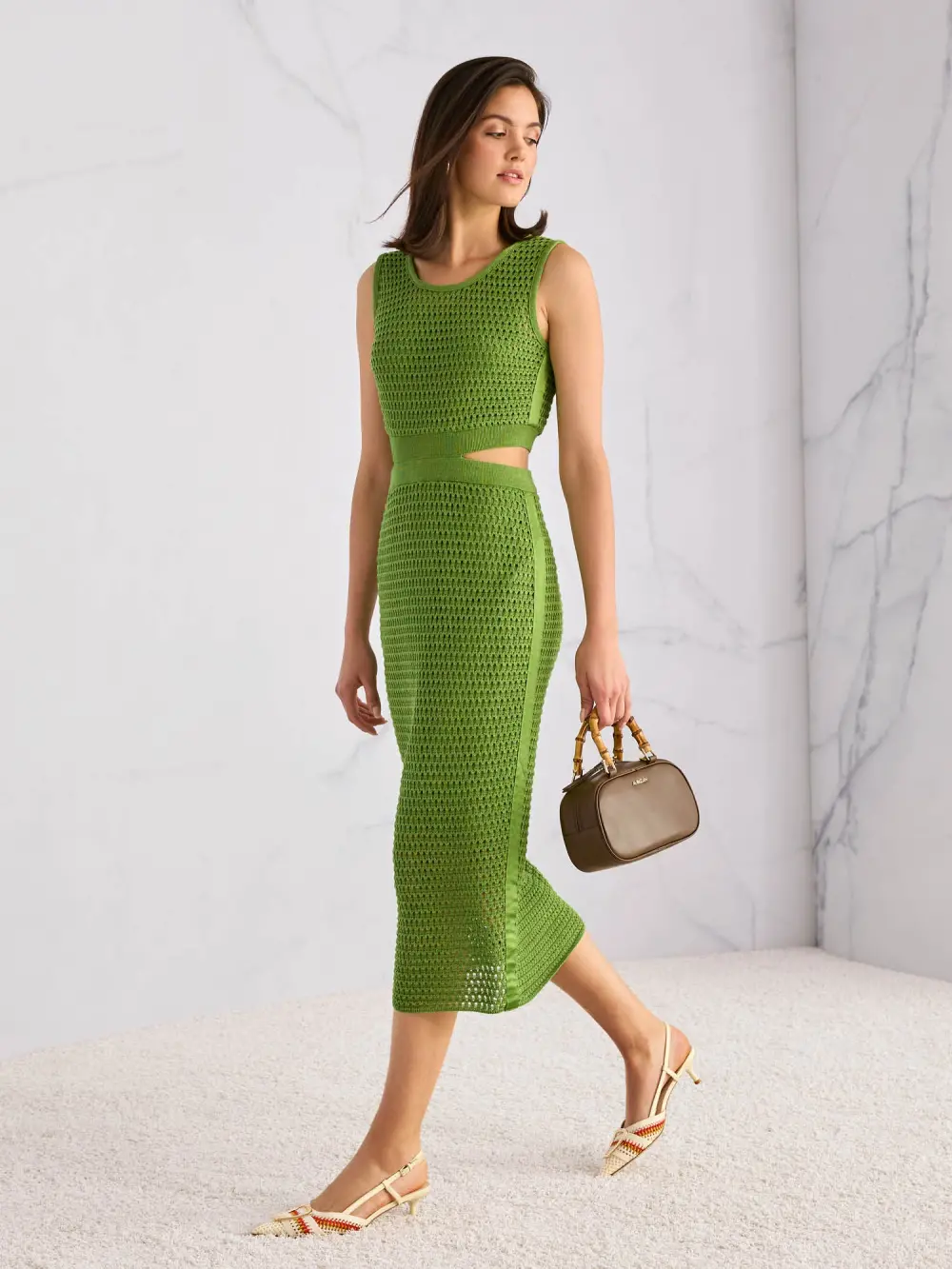 ‘Rethink Together’ openwork dress