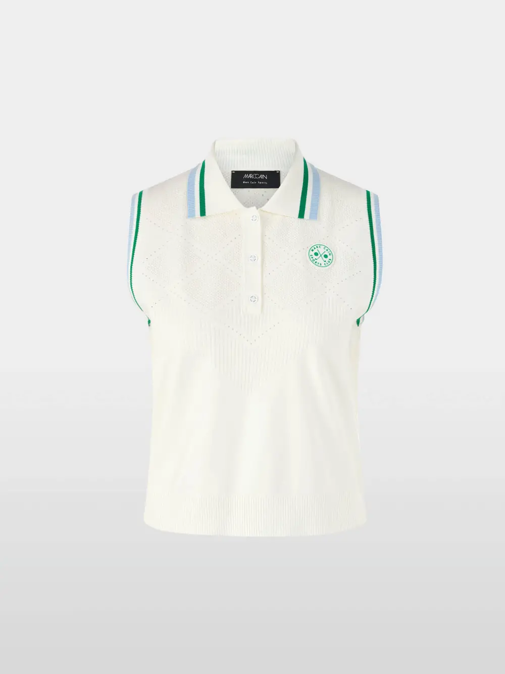 Knitted top with openwork pattern