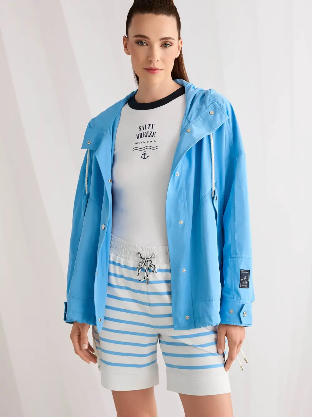 Top with maritime print