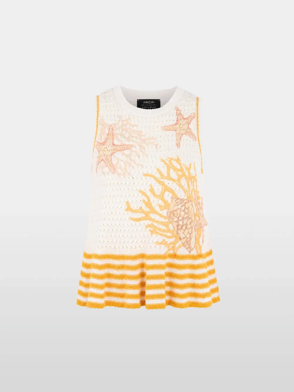 ‘Knitted in Germany’ shells motif top