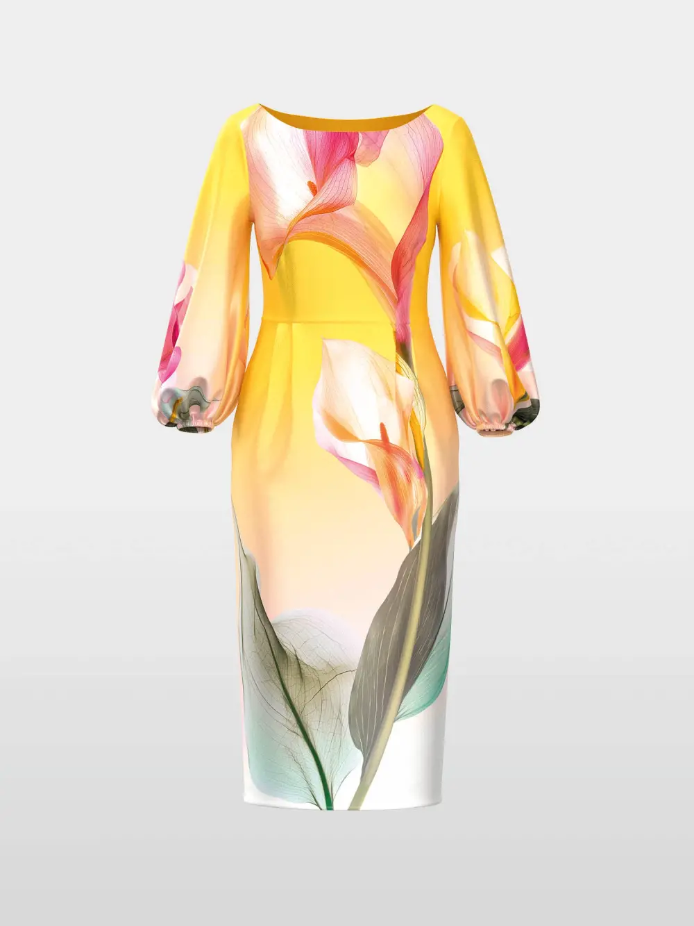 “Rethink Together” printed midi dress