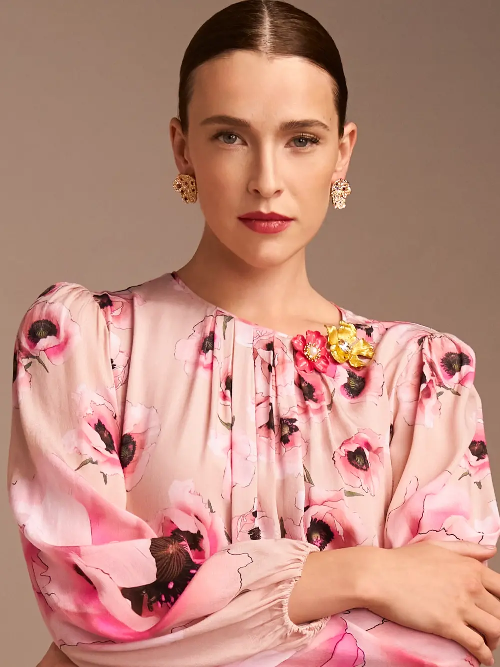 Midi-jurk met bloemenprint