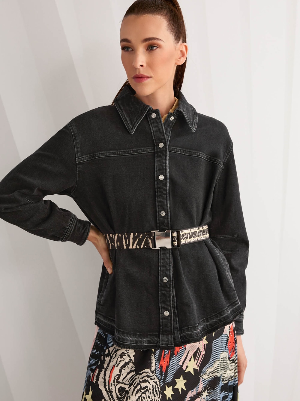 Ceinture à imprimé animalier