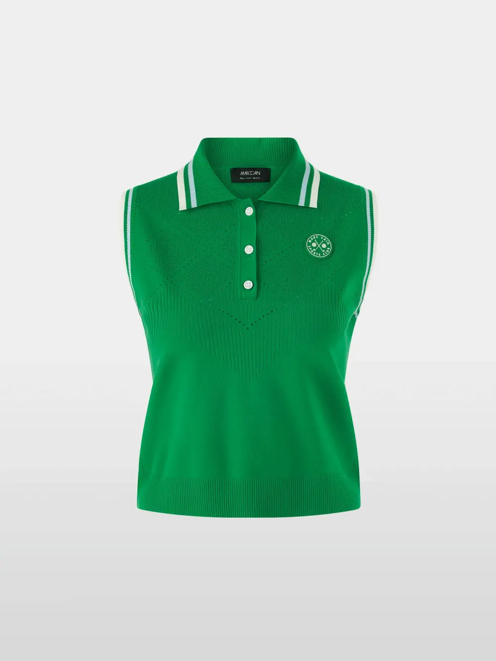 Knitted top with openwork pattern