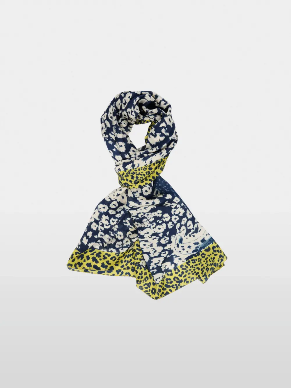 Silk scarf with leopard print