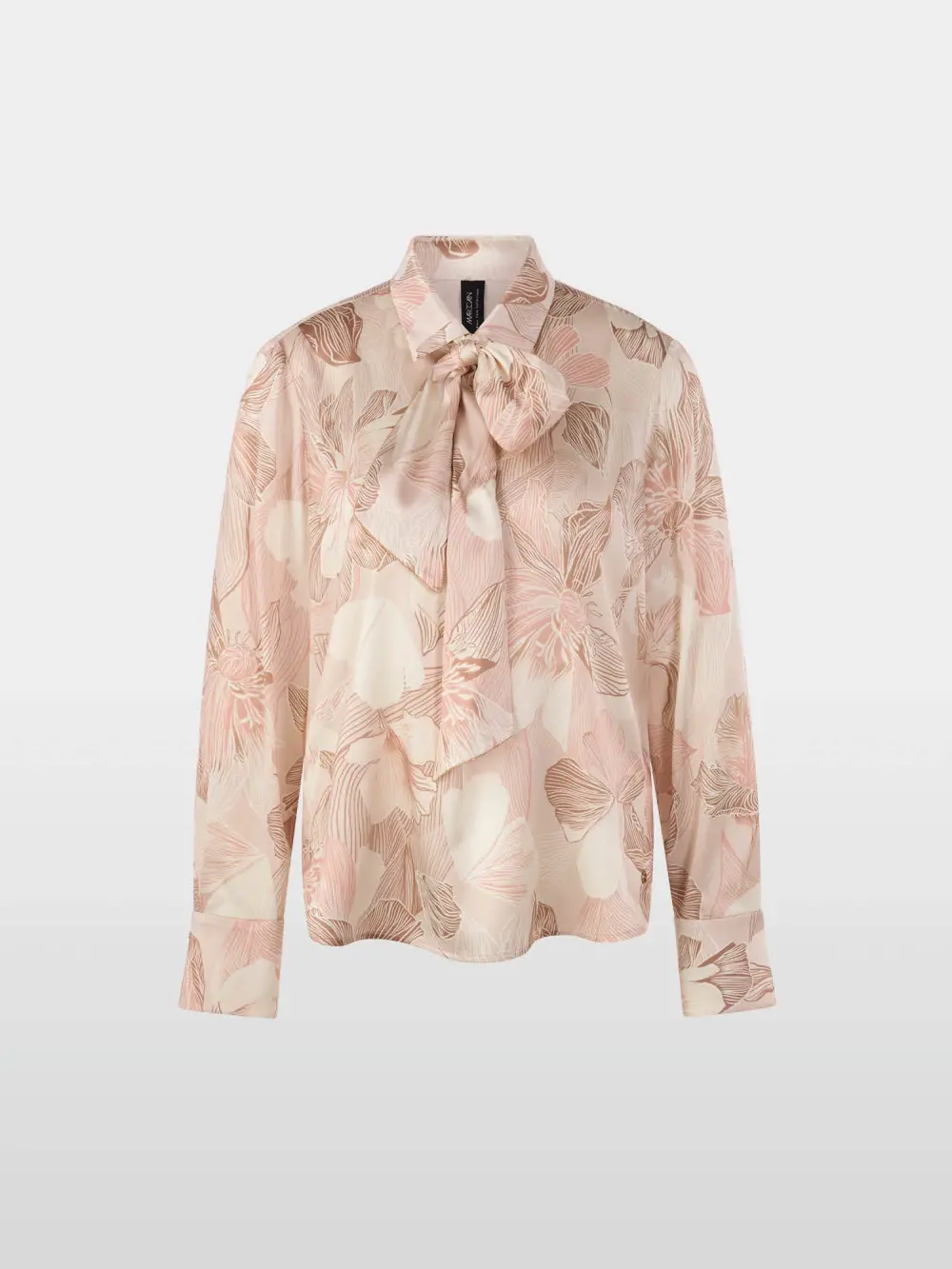 Silk blend bow blouse