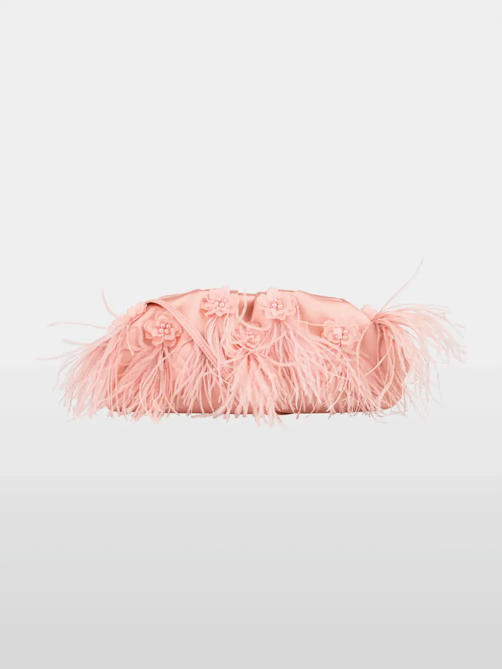 Elegante clutch met veren