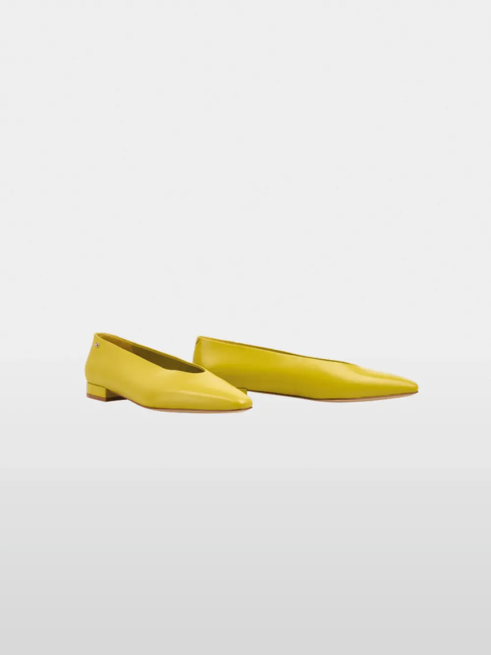 Leather ballerina flats