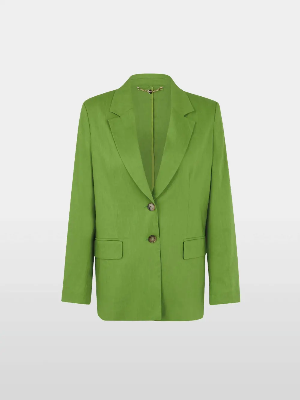 Long blazer with shoulder pads