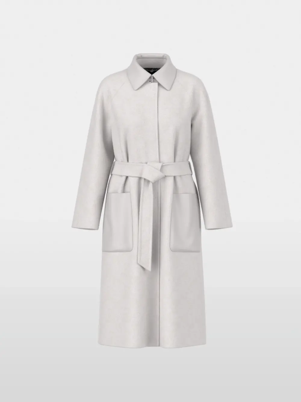 Manteau court avec détails en cuir