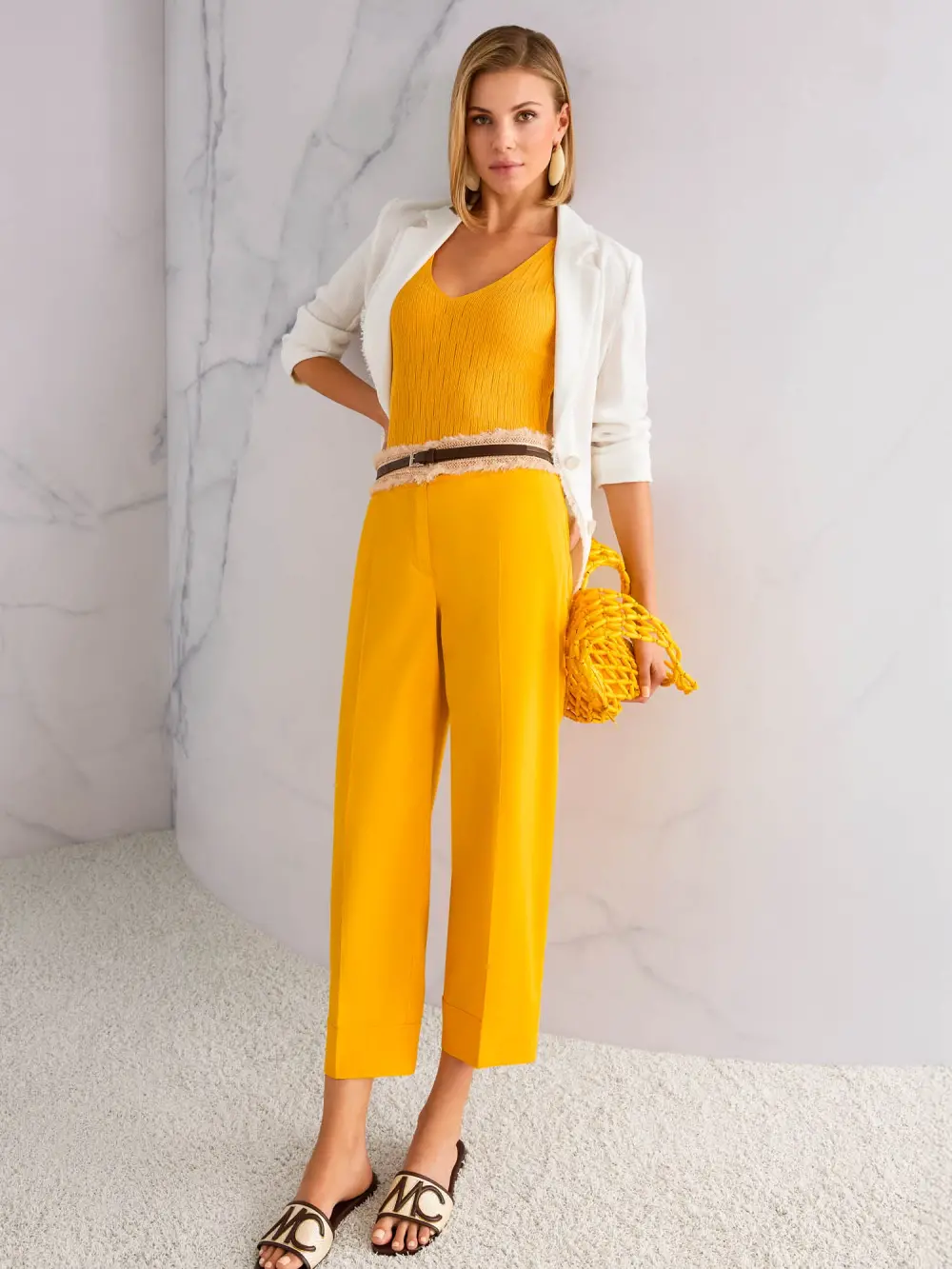 RENTON cotton blend trousers