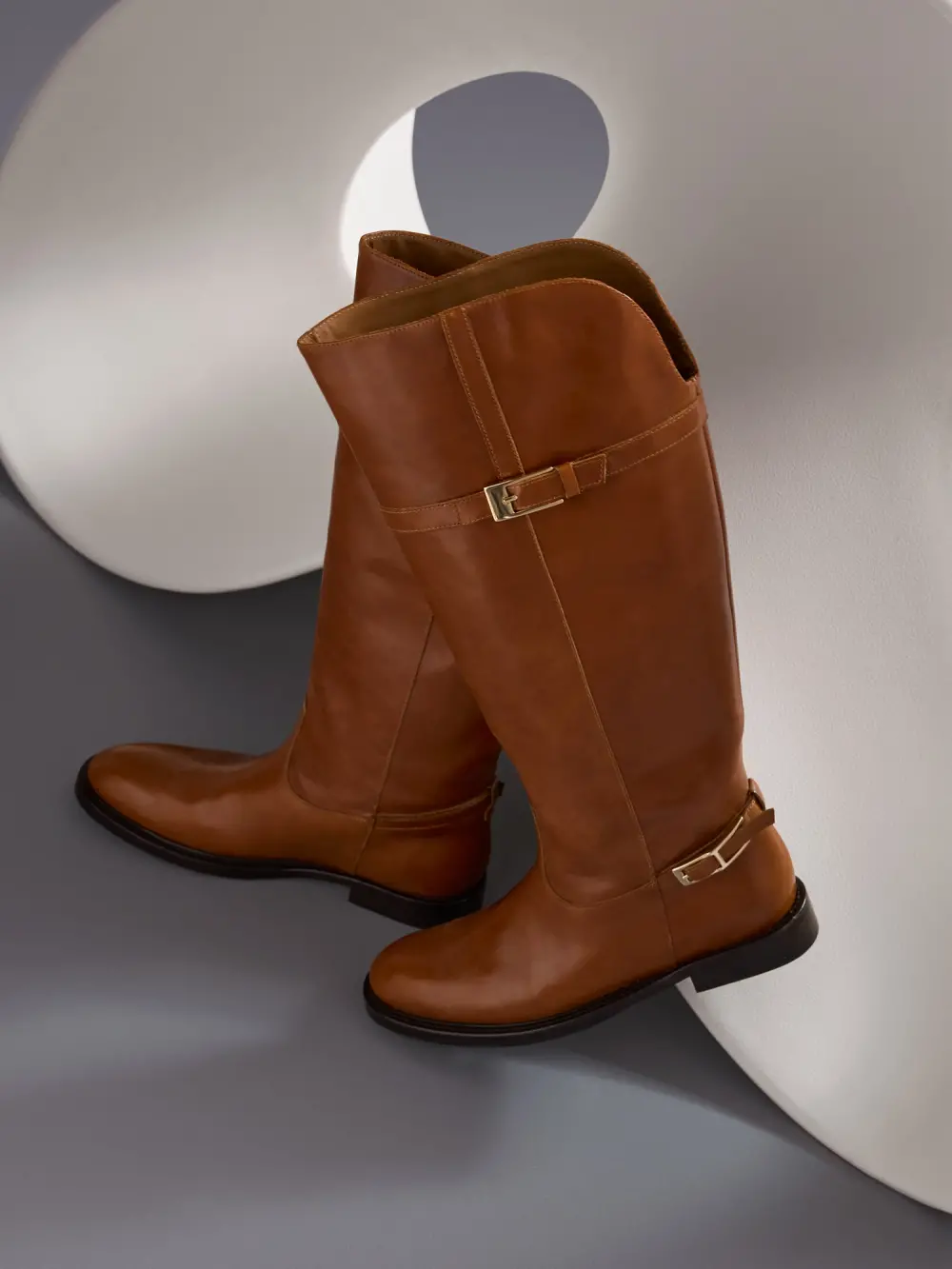Leather riding boots