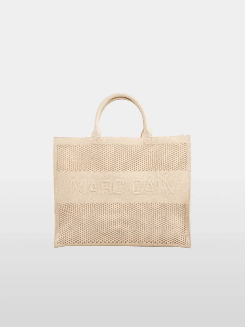 Melange knit shopper with logo