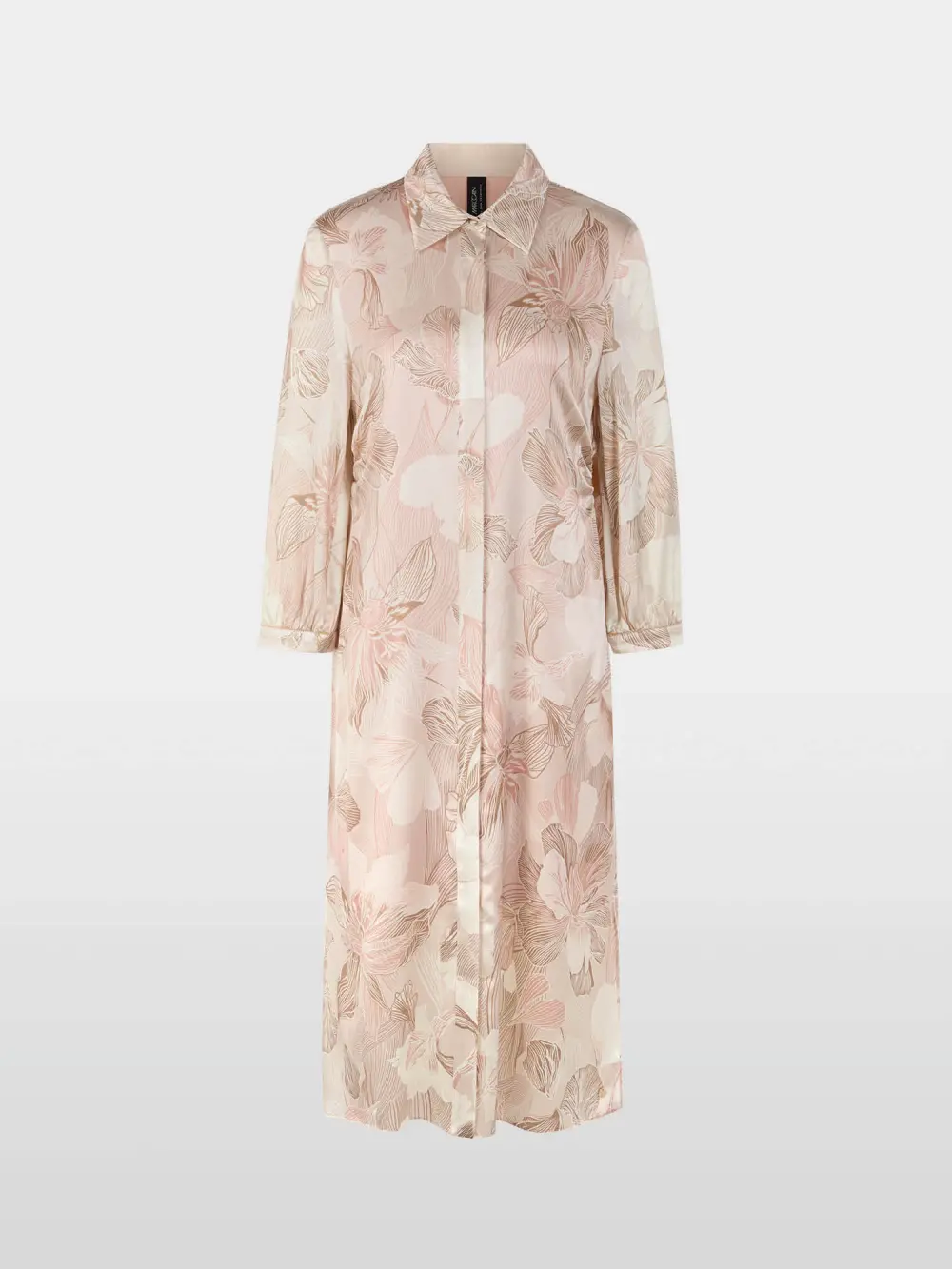 Silk blouse dress with floral print