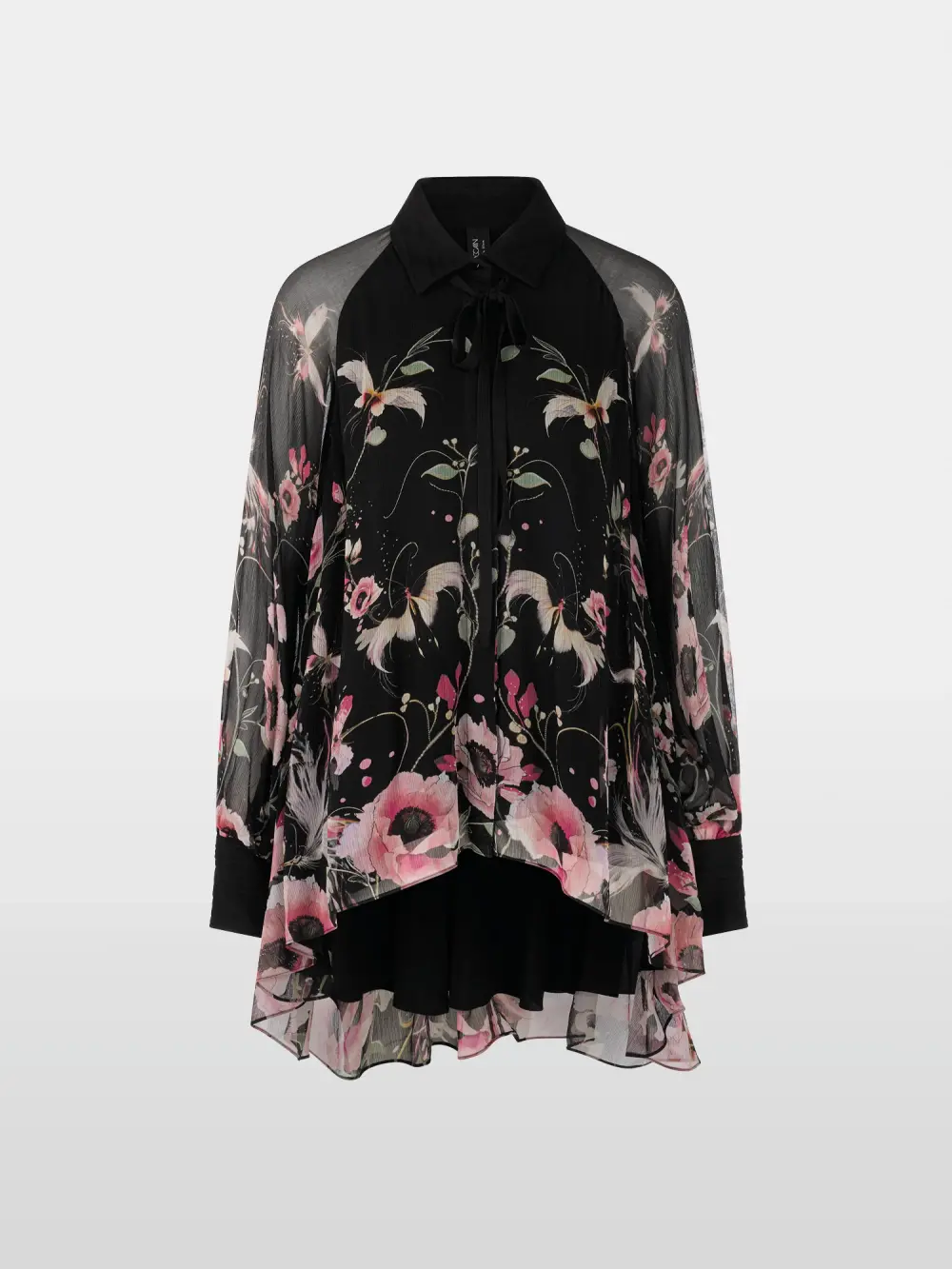 Lange blouse met bloemenmotief