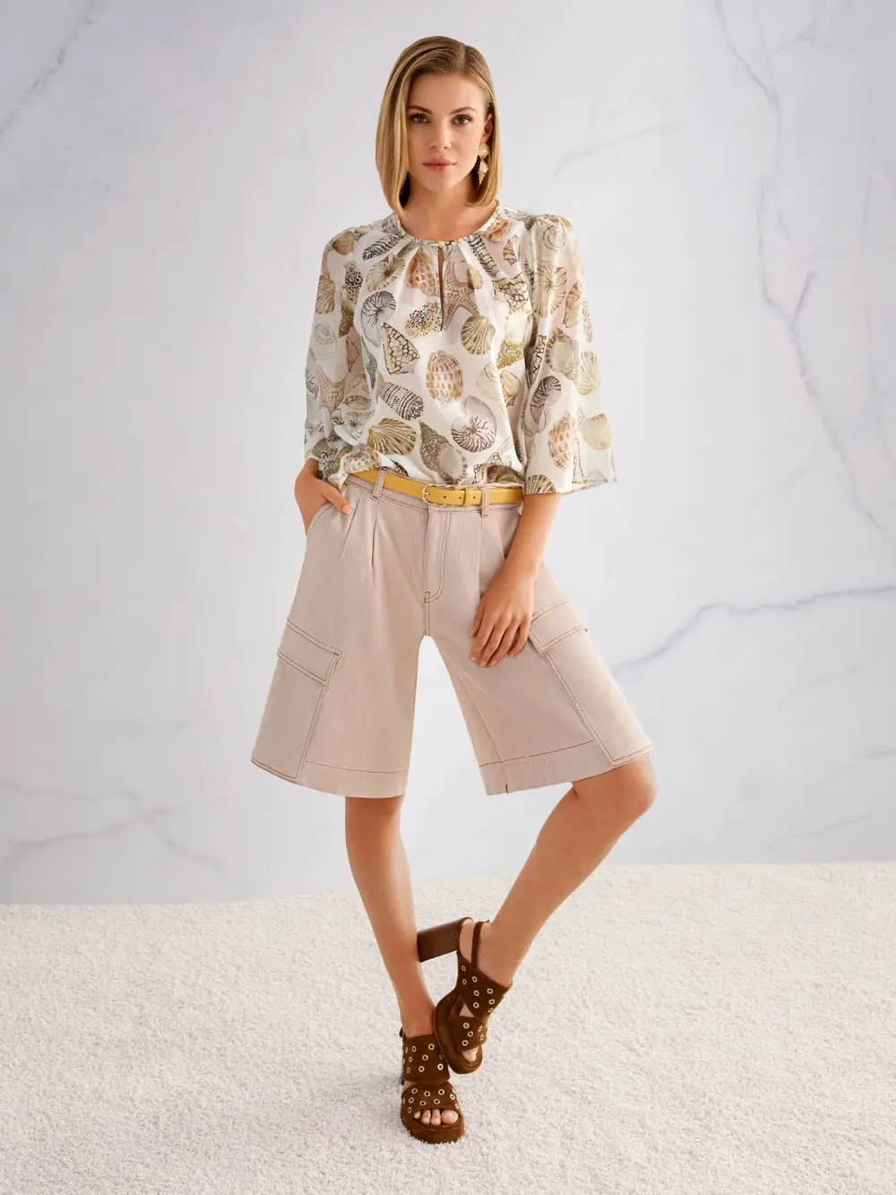 WARANGAL stretch cotton shorts