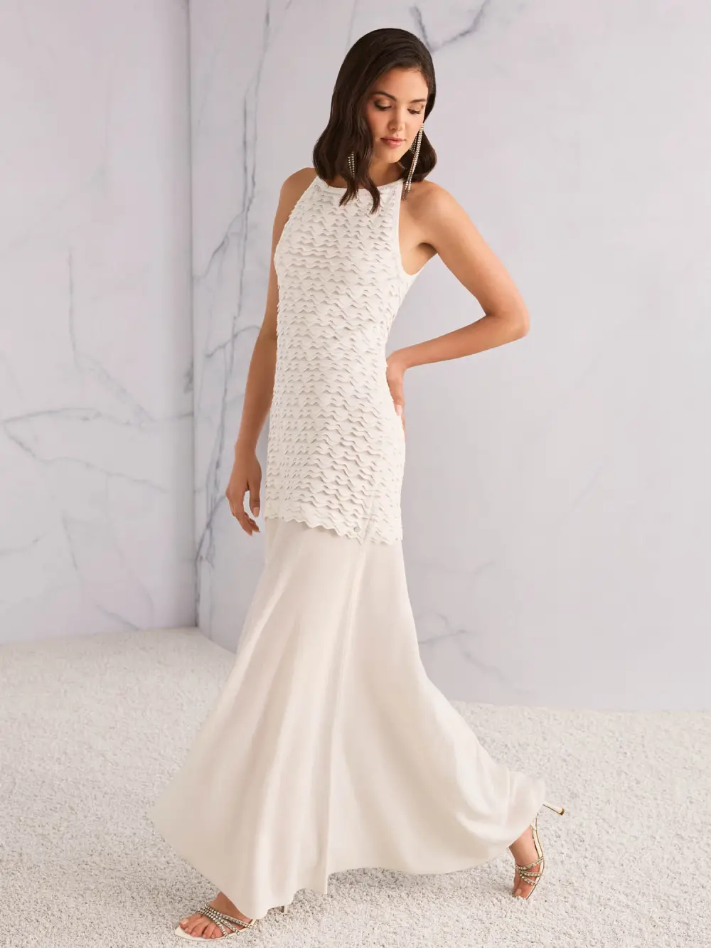 Viscose maxi knit dress