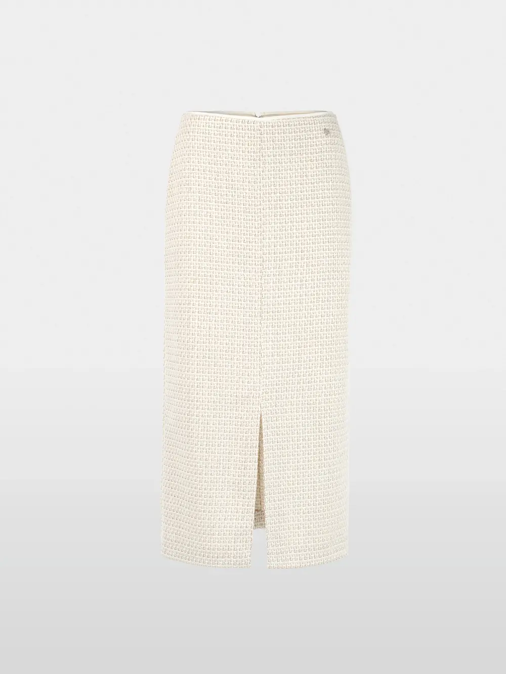 Midi skirt with bouclé effect