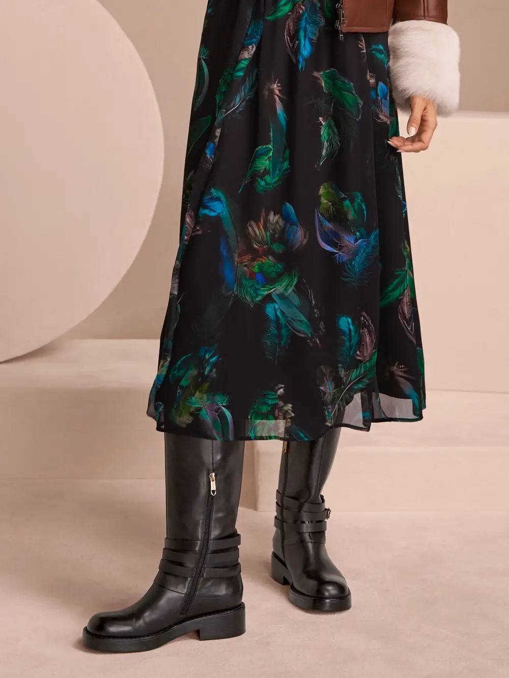 Bottines féminines en cuir