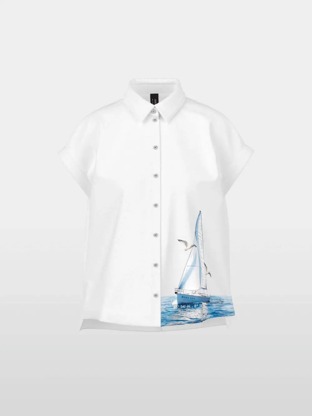 Blouse with maritime print