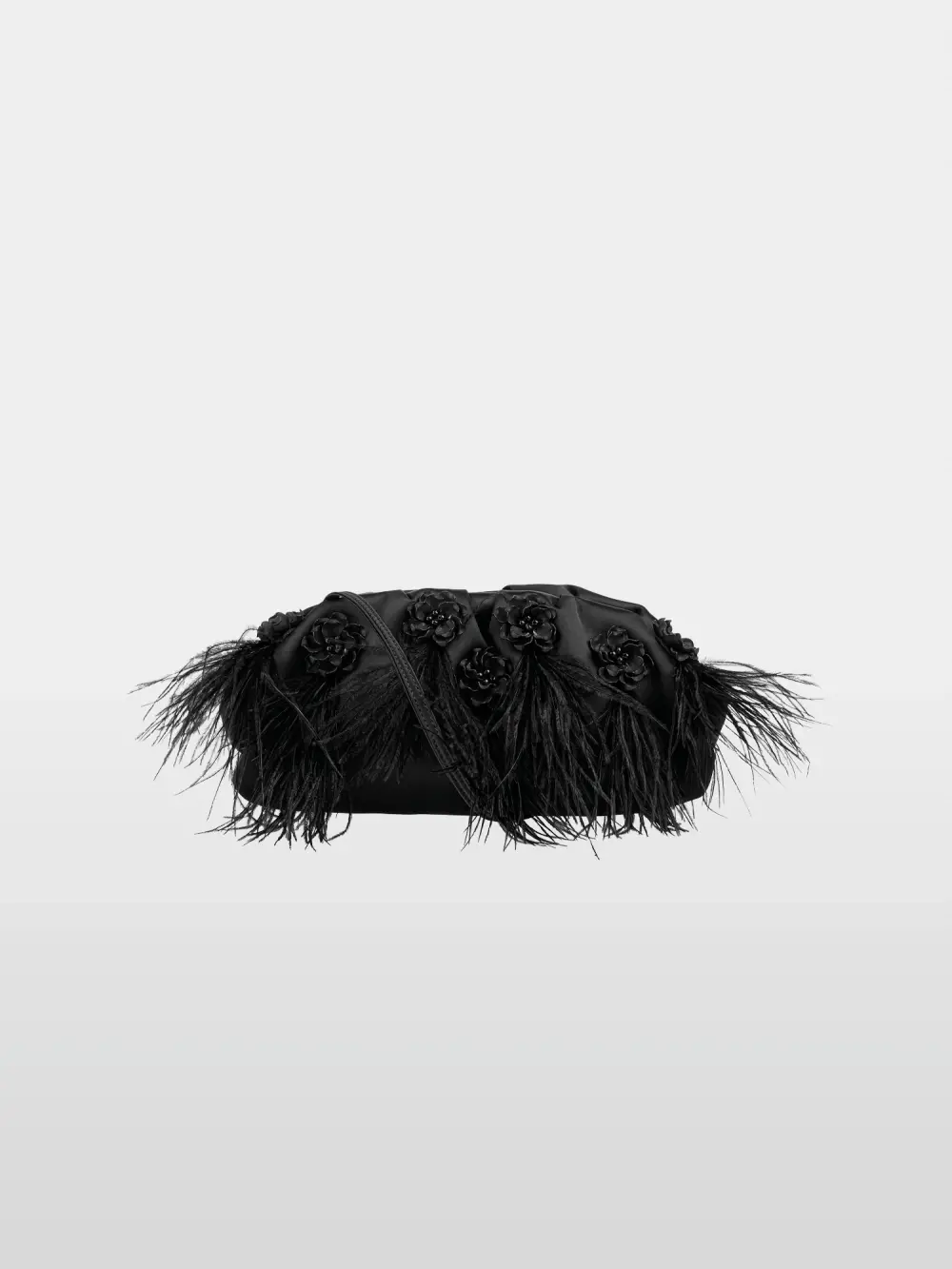 Elegante clutch met veren