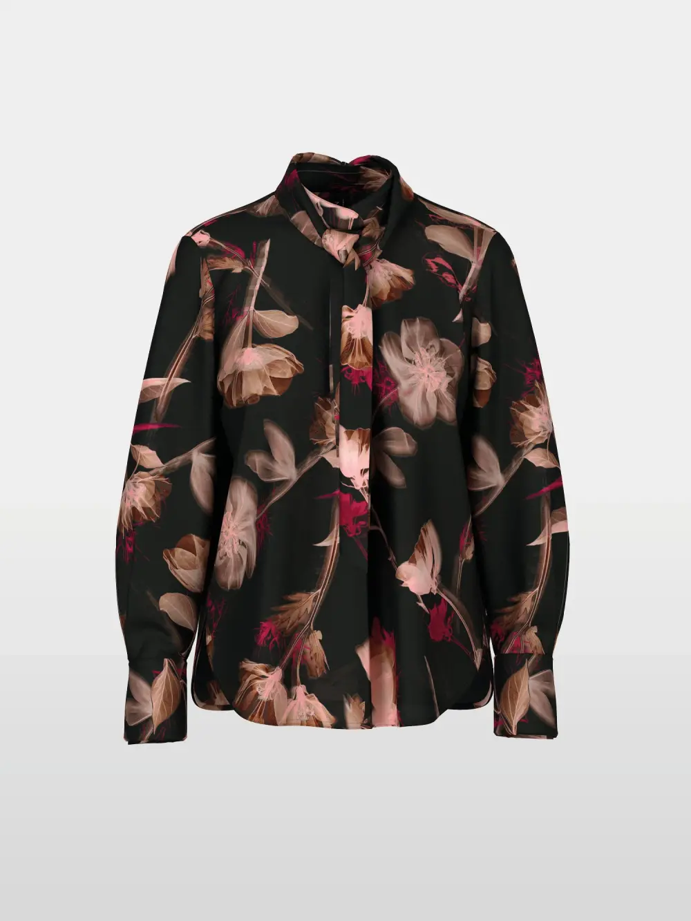 Blouse à col lavallière et imprimé floral