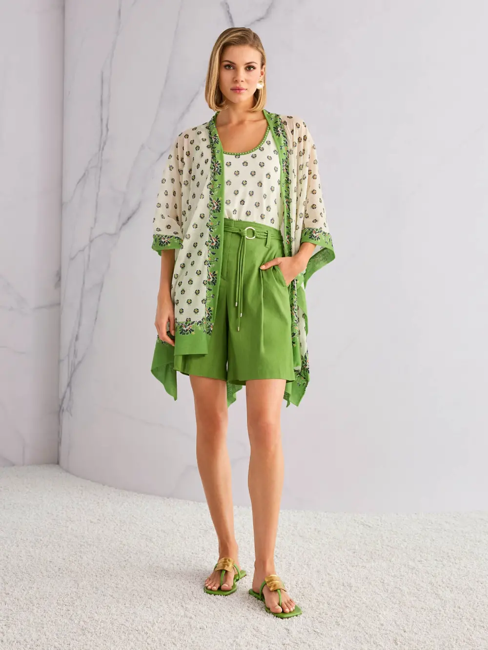 WARANGAL linen blend shorts