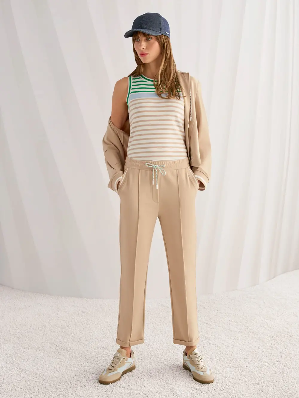FRIA pull-on trousers in cotton blend