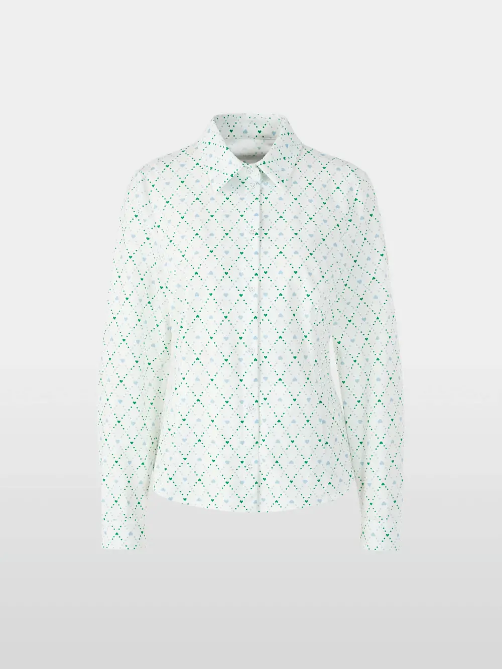 Stretch blouse with heart print