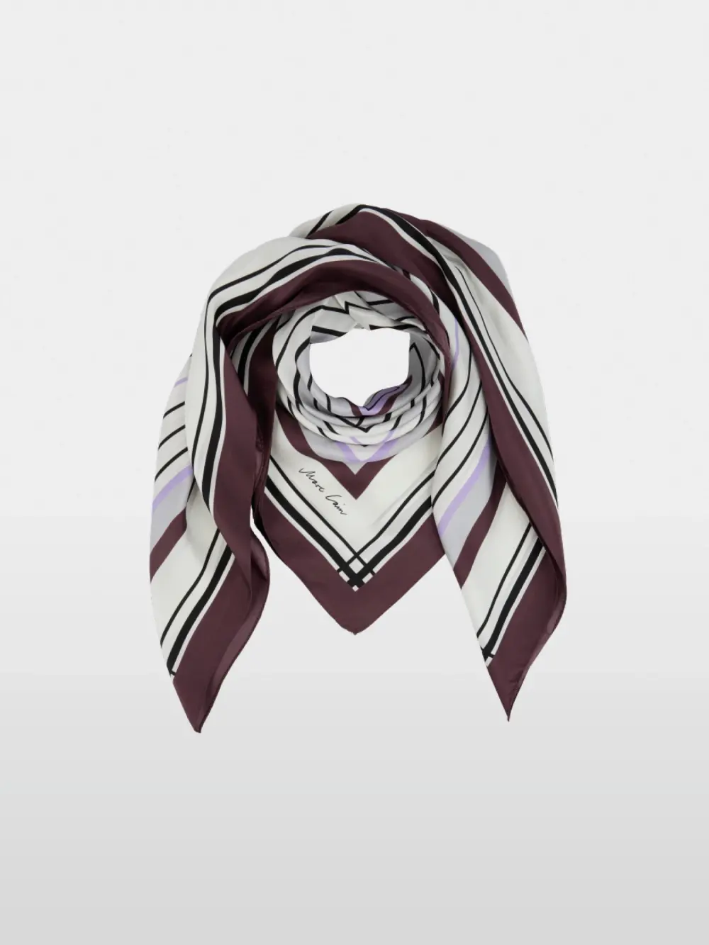 Foulard en soie au motif graphique
