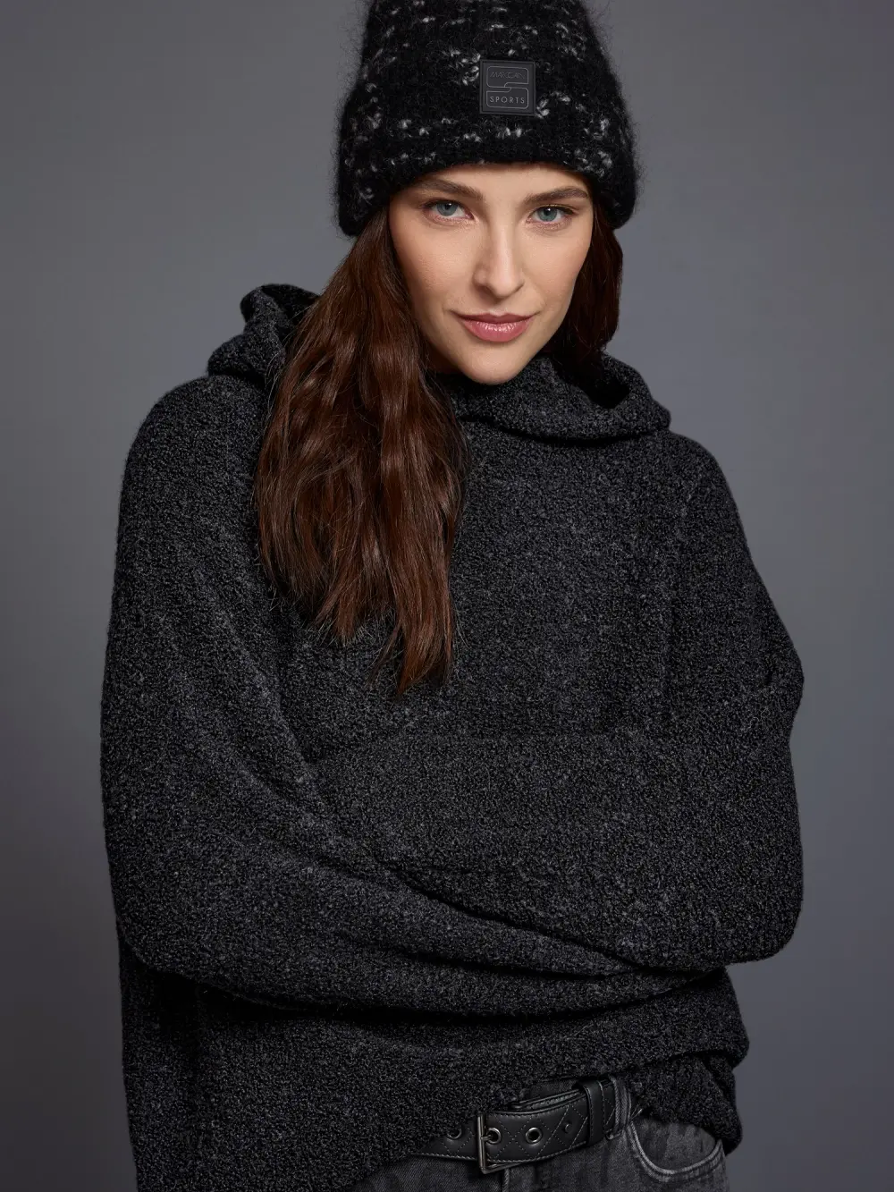 ‘Knitted in Germany’ oversized hoodie